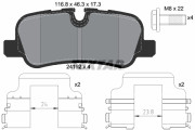 2419204 Sada brzdových destiček, kotoučová brzda epad TEXTAR
