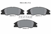 2421801 TEXTAR sada brzdových platničiek kotúčovej brzdy 2421801 TEXTAR