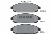 2425001 TEXTAR sada brzdových platničiek kotúčovej brzdy 2425001 TEXTAR