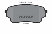2430101 TEXTAR sada brzdových platničiek kotúčovej brzdy 2430101 TEXTAR