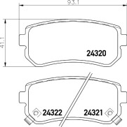 2432004 Sada brzdových destiček, kotoučová brzda TEXTAR