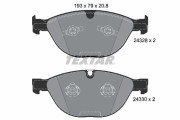 2432801 Sada brzdových destiček, kotoučová brzda TEXTAR