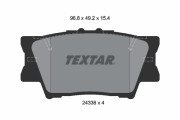 2433801 Sada brzdových destiček, kotoučová brzda TEXTAR