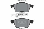 2433901 Sada brzdových destiček, kotoučová brzda epad TEXTAR