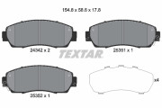2434201 Sada brzdových destiček, kotoučová brzda TEXTAR