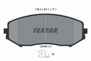 2434601 Sada brzdových destiček, kotoučová brzda TEXTAR