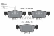2436803 Sada brzdových destiček, kotoučová brzda epad TEXTAR
