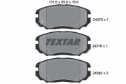 2437501 TEXTAR sada brzdových platničiek kotúčovej brzdy 2437501 TEXTAR