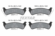 2437701 Sada brzdových destiček, kotoučová brzda TEXTAR