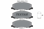 2441801 TEXTAR sada brzdových platničiek kotúčovej brzdy 2441801 TEXTAR
