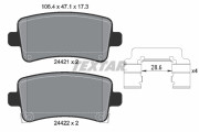 2442102 Sada brzdových destiček, kotoučová brzda epad TEXTAR