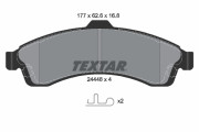2444801 TEXTAR sada brzdových platničiek kotúčovej brzdy 2444801 TEXTAR