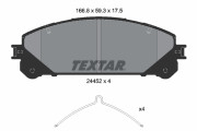 2445201 TEXTAR sada brzdových platničiek kotúčovej brzdy 2445201 TEXTAR