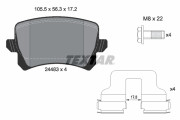2448381 Sada brzdových destiček, kotoučová brzda Lightweight Technology TEXTAR