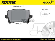 2448301CP TEXTAR sada brzdových platničiek kotúčovej brzdy 2448301CP TEXTAR