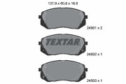 2450101 TEXTAR sada brzdových platničiek kotúčovej brzdy 2450101 TEXTAR