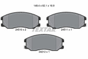 2451001 Sada brzdových destiček, kotoučová brzda epad TEXTAR