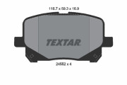 2452201 Sada brzdových destiček, kotoučová brzda TEXTAR