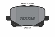 2452201 TEXTAR sada brzdových platničiek kotúčovej brzdy 2452201 TEXTAR