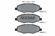 2452301 TEXTAR sada brzdových platničiek kotúčovej brzdy 2452301 TEXTAR