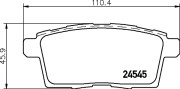 2454504 Sada brzdových destiček, kotoučová brzda TEXTAR