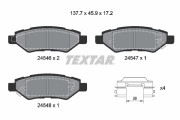 2454601 Sada brzdových destiček, kotoučová brzda TEXTAR