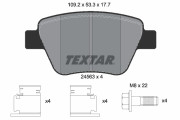 2456301 TEXTAR sada brzdových platničiek kotúčovej brzdy 2456301 TEXTAR