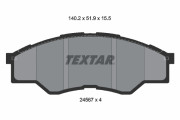 2456701 TEXTAR sada brzdových platničiek kotúčovej brzdy 2456701 TEXTAR