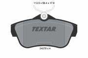 2457803 TEXTAR sada brzdových platničiek kotúčovej brzdy 2457803 TEXTAR