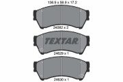 2458206 TEXTAR sada brzdových platničiek kotúčovej brzdy 2458206 TEXTAR