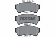 2458202 TEXTAR sada brzdových platničiek kotúčovej brzdy 2458202 TEXTAR