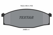 2458501 TEXTAR sada brzdových platničiek kotúčovej brzdy 2458501 TEXTAR