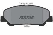 2460101 TEXTAR sada brzdových platničiek kotúčovej brzdy 2460101 TEXTAR
