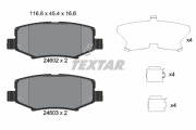 2460201 TEXTAR sada brzdových platničiek kotúčovej brzdy 2460201 TEXTAR