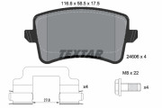 2460601 Sada brzdových destiček, kotoučová brzda epad TEXTAR
