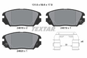 2461801 Sada brzdových destiček, kotoučová brzda epad TEXTAR