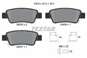 2463501 Sada brzdových destiček, kotoučová brzda epad TEXTAR