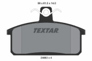 2466301 TEXTAR sada brzdových platničiek kotúčovej brzdy 2466301 TEXTAR