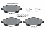 2466801 Sada brzdových destiček, kotoučová brzda epad TEXTAR