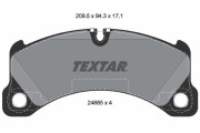 2468501 TEXTAR sada brzdových platničiek kotúčovej brzdy 2468501 TEXTAR