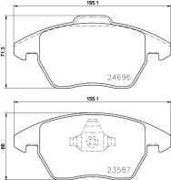 2469681 Sada brzdových destiček, kotoučová brzda Formula XT TEXTAR