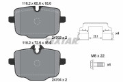 2470301 Sada brzdových destiček, kotoučová brzda epad TEXTAR