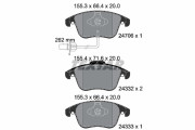 2470681 Sada brzdových destiček, kotoučová brzda Lightweight Technology TEXTAR