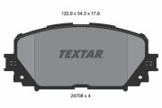 2470801 TEXTAR sada brzdových platničiek kotúčovej brzdy 2470801 TEXTAR