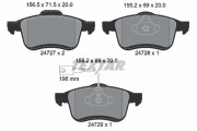 2472701 Sada brzdových destiček, kotoučová brzda epad TEXTAR