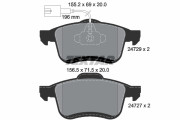 2472901 Sada brzdových destiček, kotoučová brzda epad TEXTAR