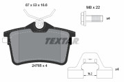 2476501 TEXTAR sada brzdových platničiek kotúčovej brzdy 2476501 TEXTAR