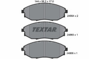 2486401 TEXTAR sada brzdových platničiek kotúčovej brzdy 2486401 TEXTAR