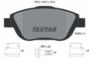2488301 TEXTAR sada brzdových platničiek kotúčovej brzdy 2488301 TEXTAR
