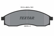 2491901 TEXTAR sada brzdových platničiek kotúčovej brzdy 2491901 TEXTAR